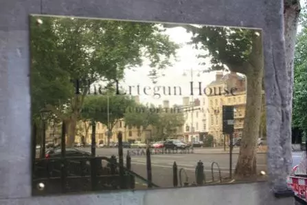 ertegun house brass plaque